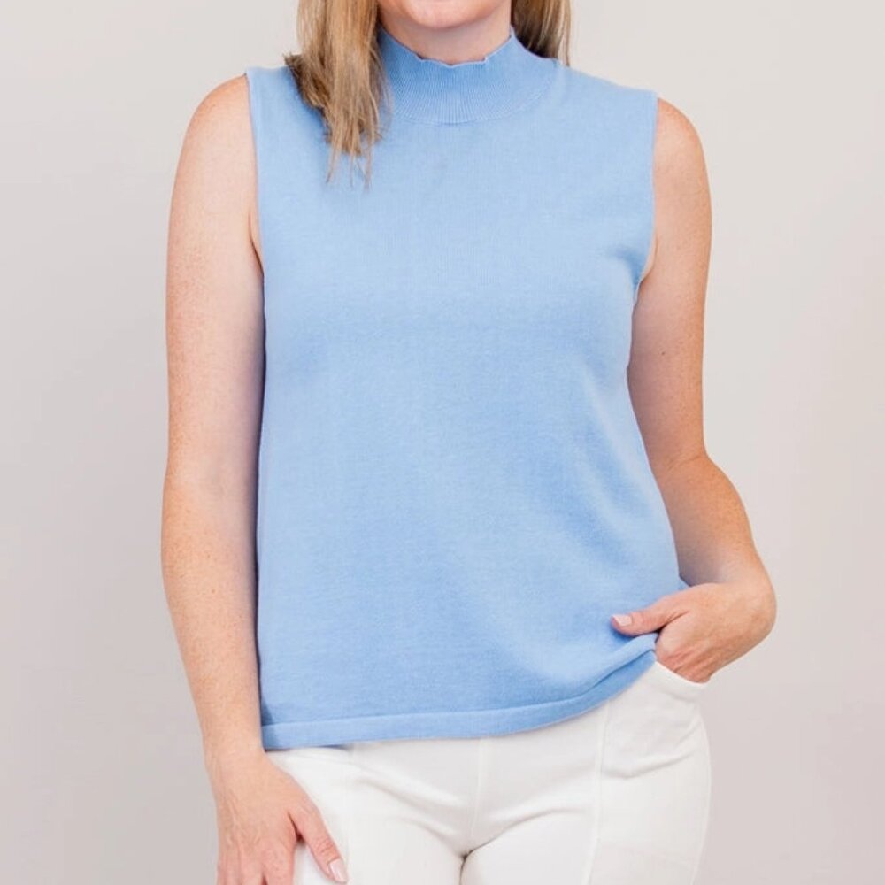 NWT Classic Cotton Knit Tank Top Blue